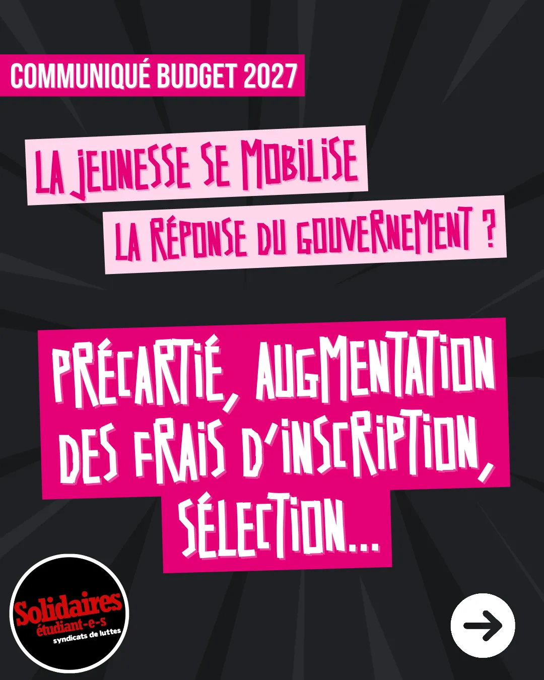 La jeunesse se mobilise la réponse du gouvernement ?