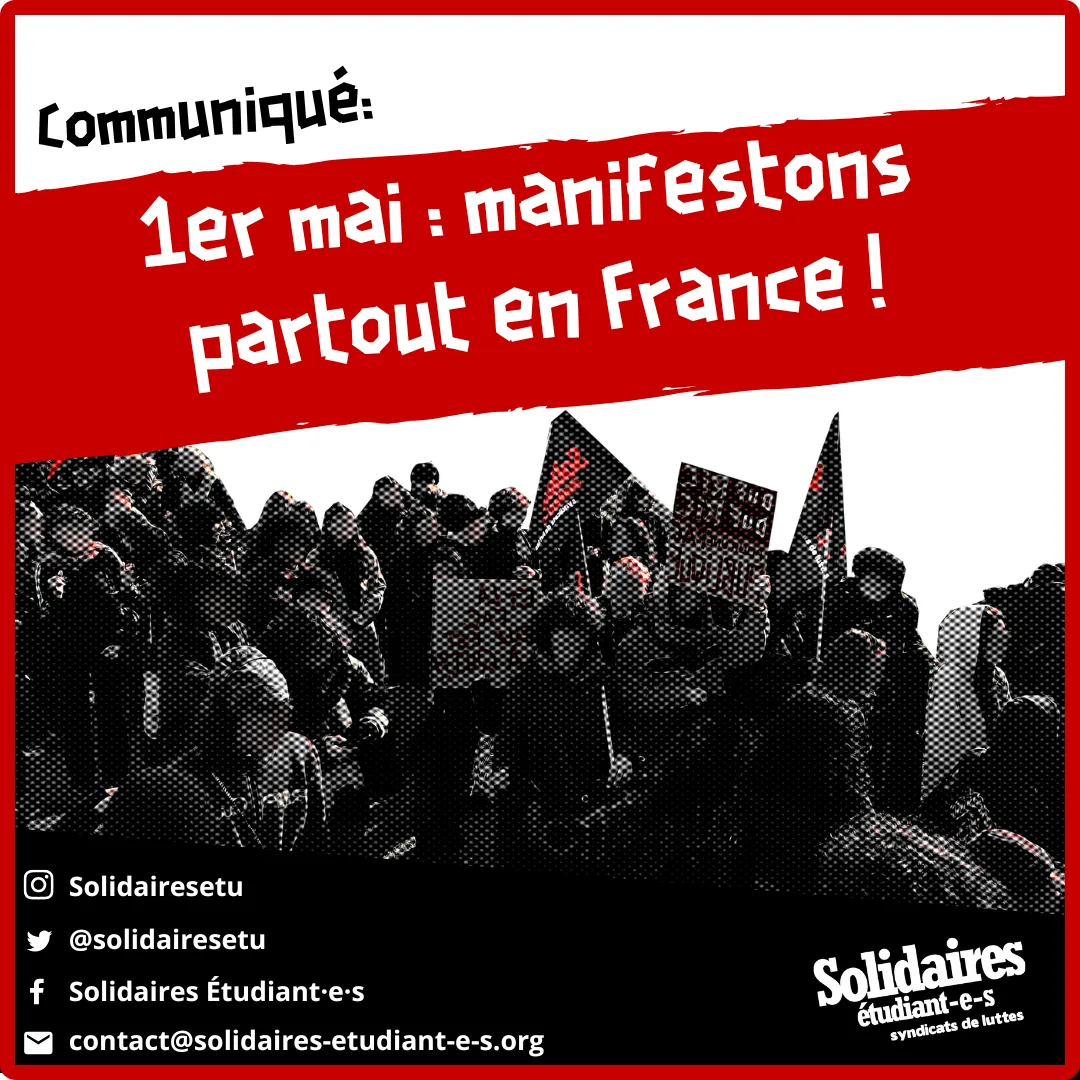 1er mai : manifestons partout en France !
