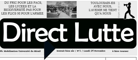 Les étudiant-es en lutte de Toulouse racontent : Lisez le direct lutte! n°1-4
