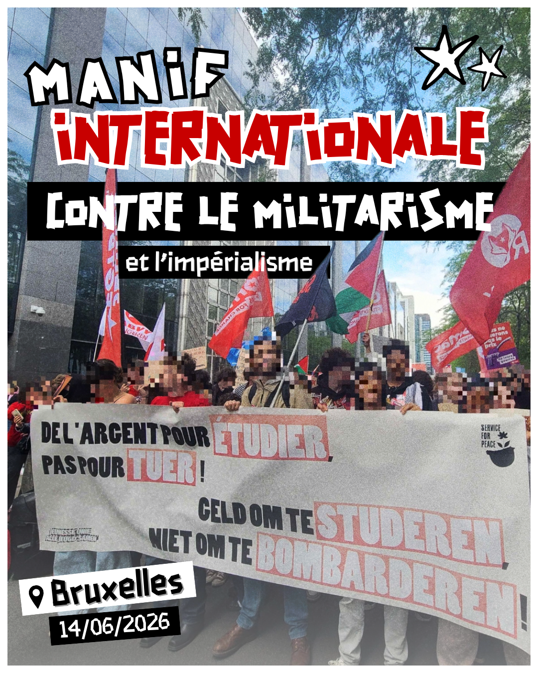 Manif internationale, contre le militarisme et l’impérialisme