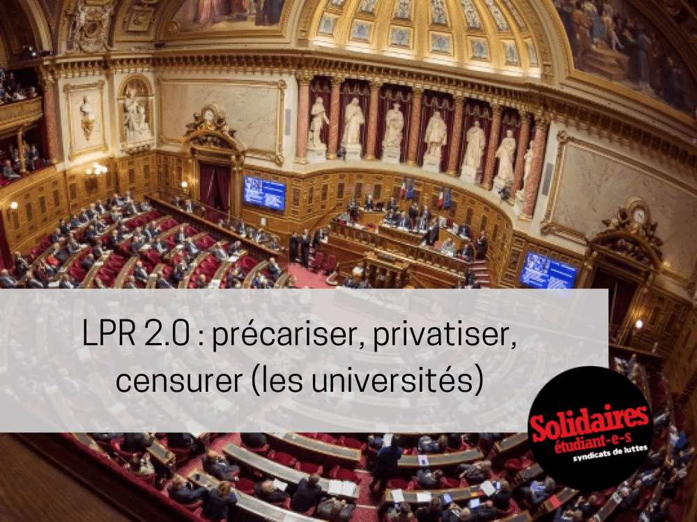 [Communiqué] LPR : une atteinte sans précédent aux libertés académiques