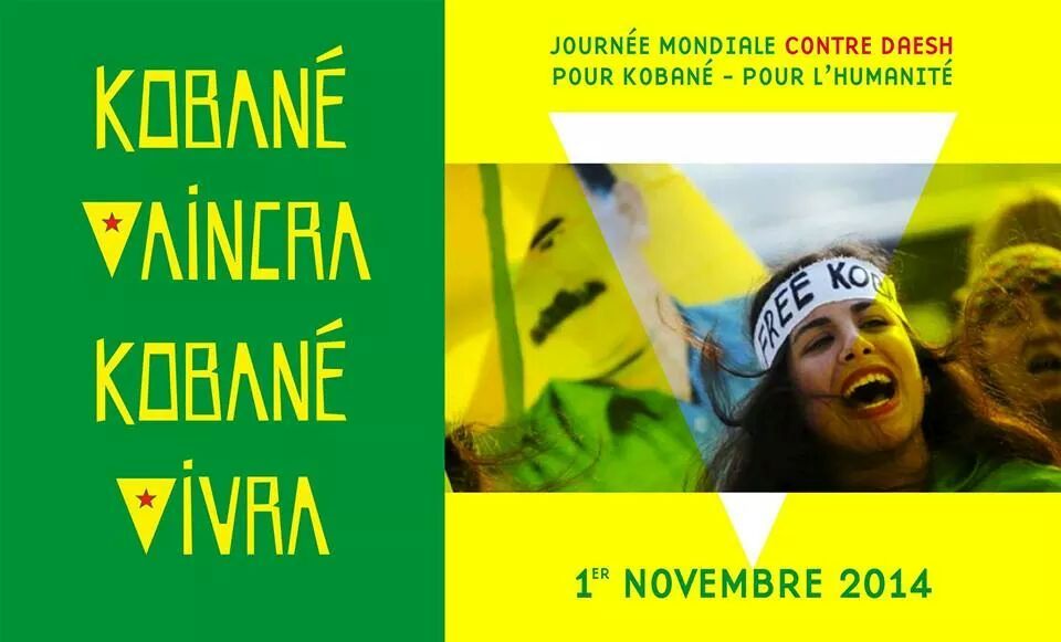Kobané : un combat politique international ! Sortons dans la rue le 1er Novembre !
