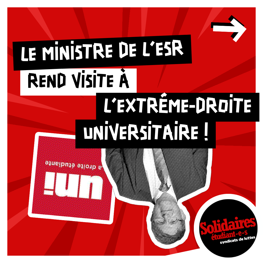 Le ministre de l’ESR rend visite à l’extrême-droite universitaire!