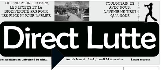 Les étudiant-es en lutte de Toulouse racontent : Lisez le direct lutte! n°1-4