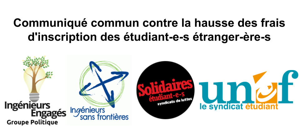 Communiqué commun contre la hausse des frais d’inscription des étudiant-e-s étranger-ère-s
