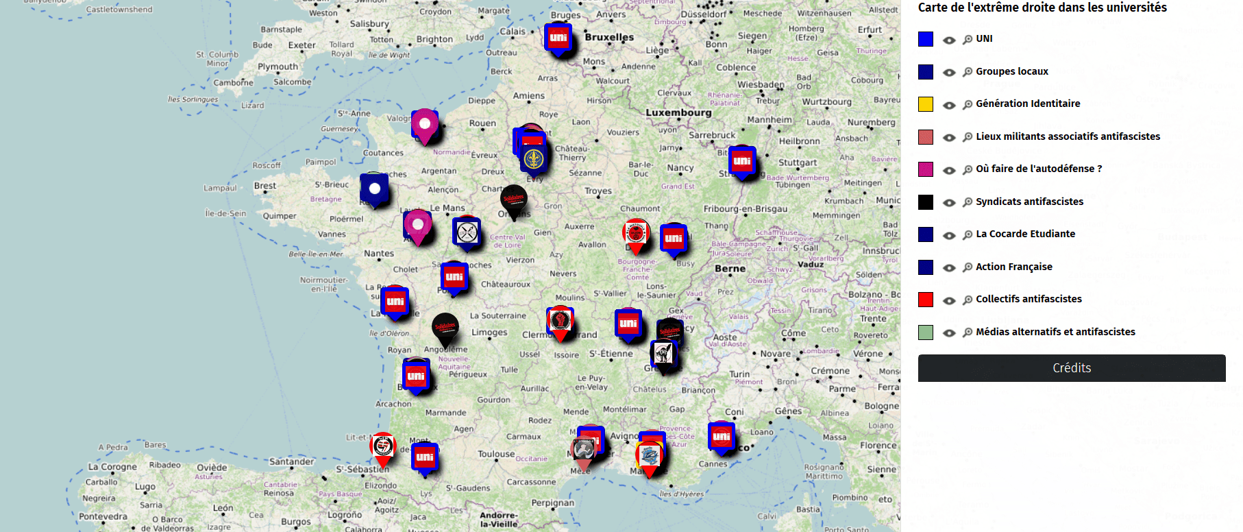 Cartographie de l’extrême-droite : fachos, ni à la fac ni ailleurs !